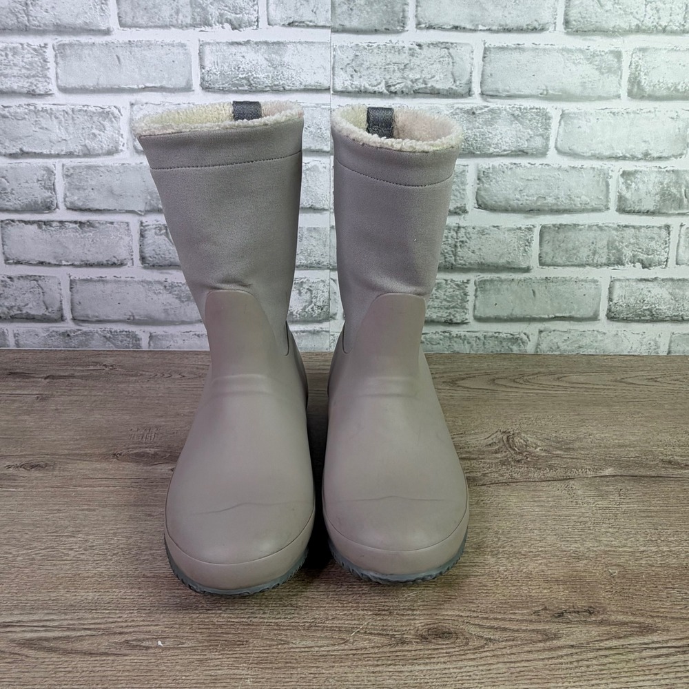 Hunter Original Sherpa Lined Tall Rain Boots Gray Size 6 - Picture 4 of 8